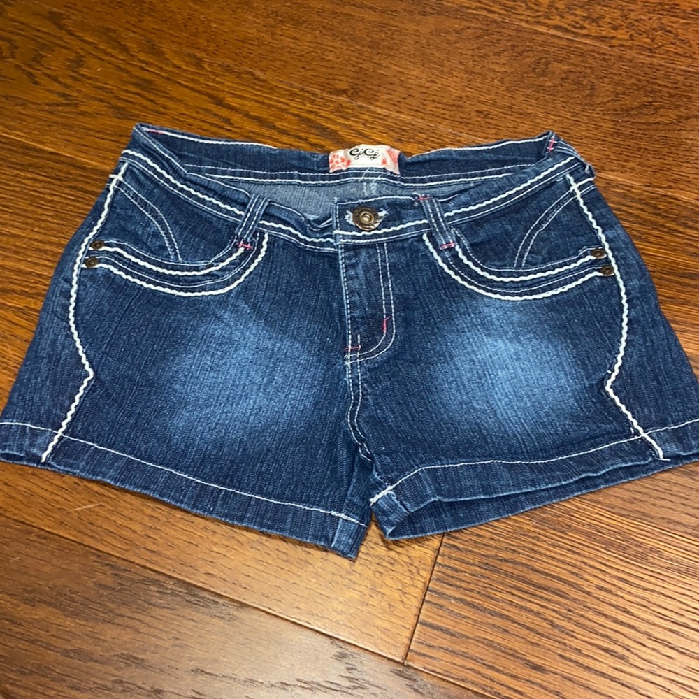 Jean Shorts.  Brand GeGe.  Color blue.